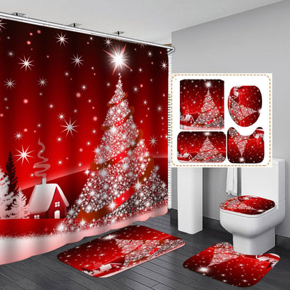 Creative Shower Curtain Waterproof Christmas Shower Curtain Cloth - Pacisia