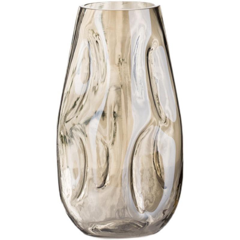Creative Simple Irregular Glazed Glass Vase - Pacisia