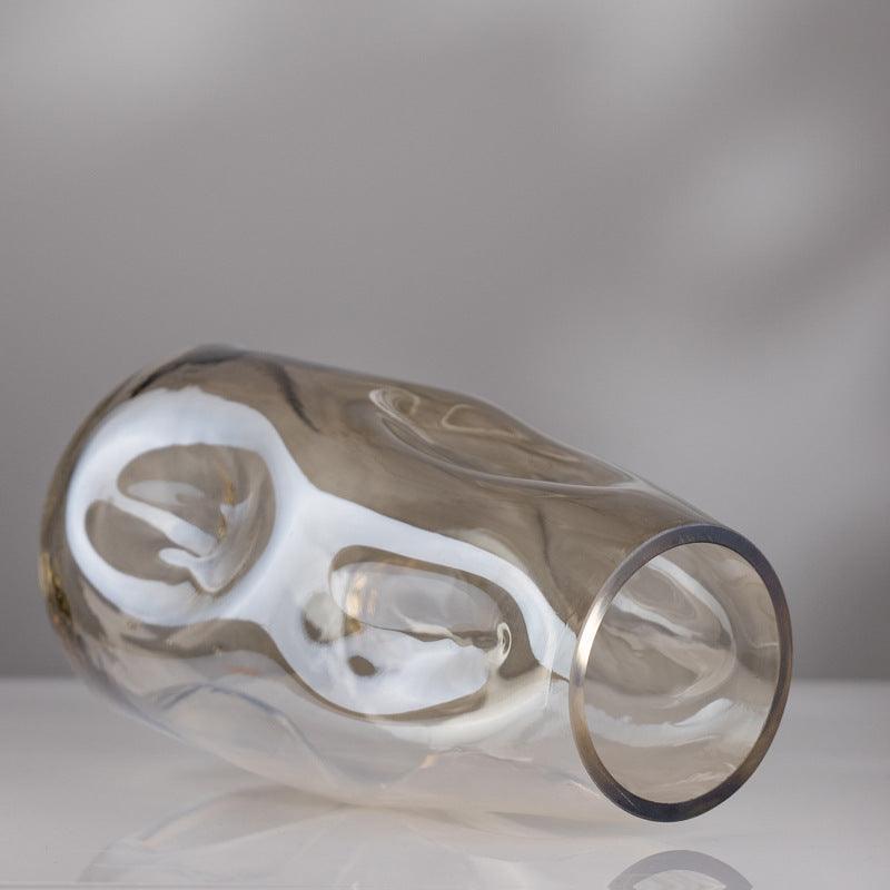 Creative Simple Irregular Glazed Glass Vase - Pacisia