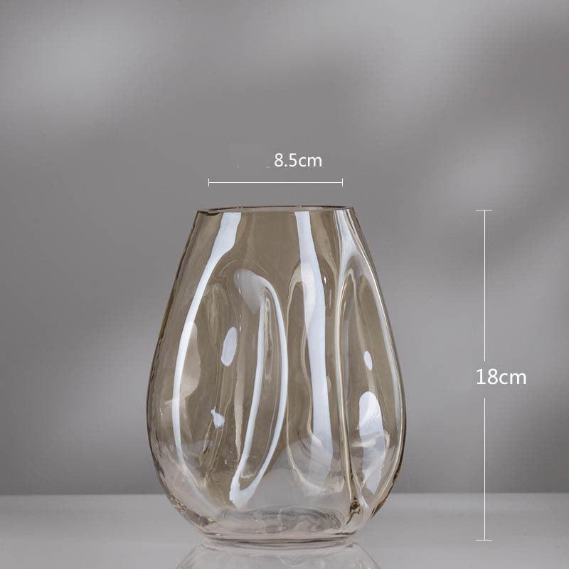 Creative Simple Irregular Glazed Glass Vase - Pacisia