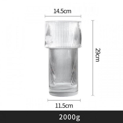 Creative Simple Transparent Glass Vase Water - Raising - Pacisia