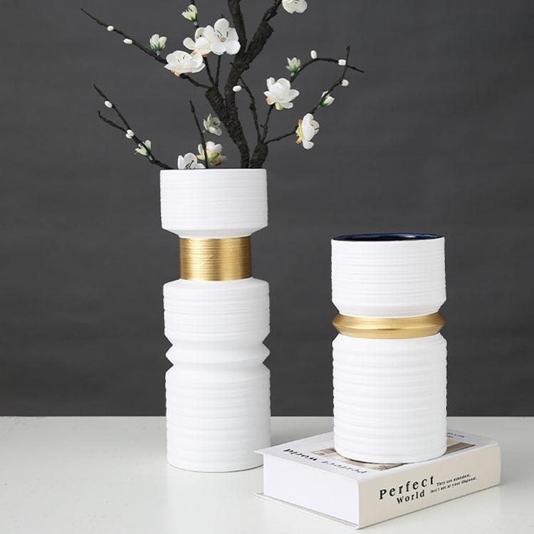 Creative Threaded Ceramic Vase, Flower Arrangement, Home Decoration, New Chinese Ornaments - Pacisia