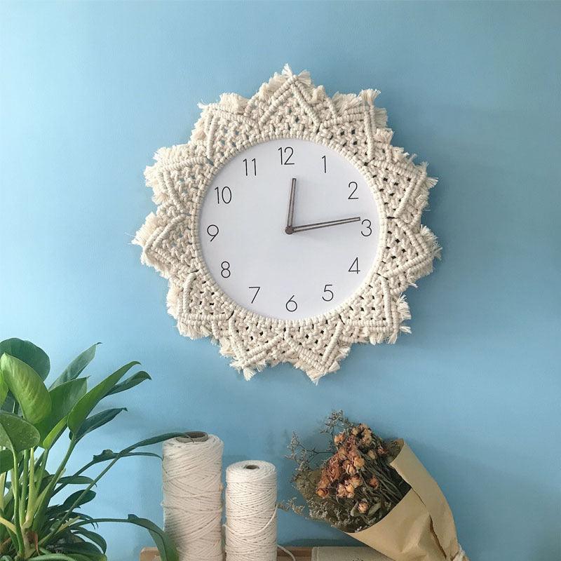 Creative Wall Clock Woven Tapestry Clock Clock - Pacisia