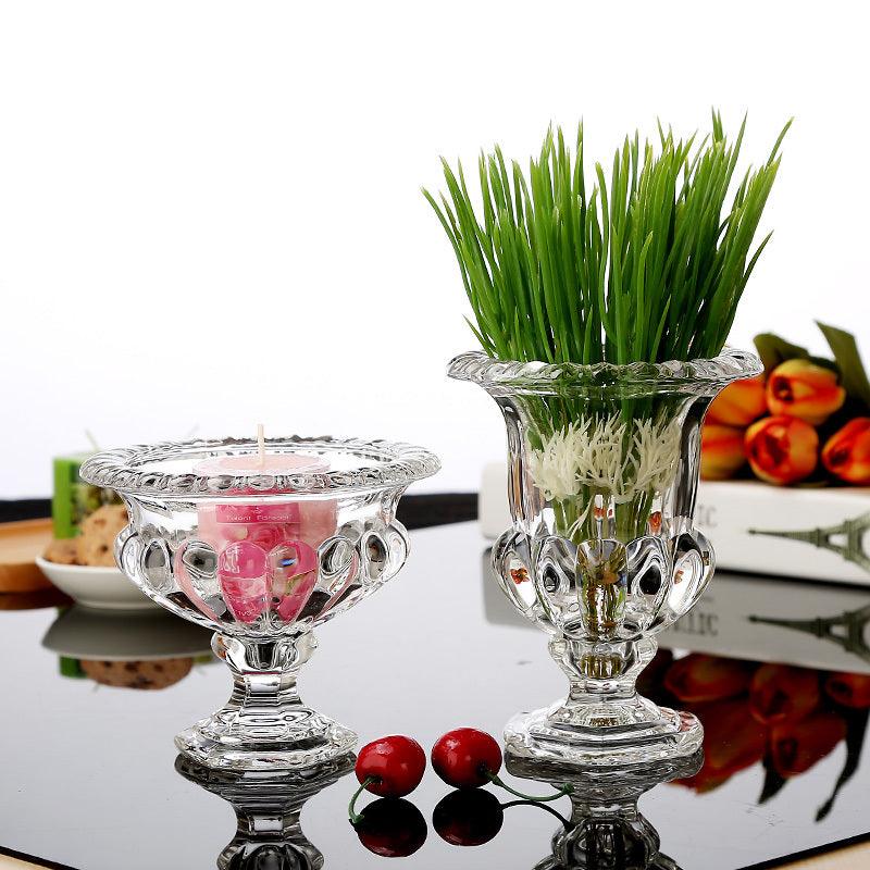 Crystal Glass Thickened Flanged Vase - Pacisia