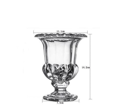 Crystal Glass Thickened Flanged Vase - Pacisia