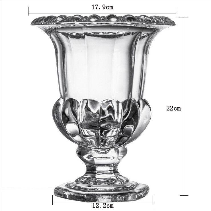 Crystal Glass Thickened Flanged Vase - Pacisia