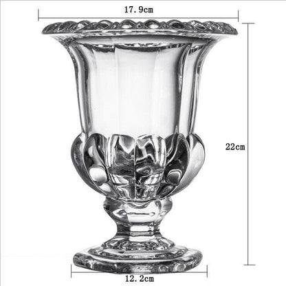 Crystal Glass Thickened Flanged Vase - Pacisia