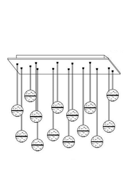 Crystal Staircase Chandelier Modern Minimalist Duplex Staircase - Pacisia