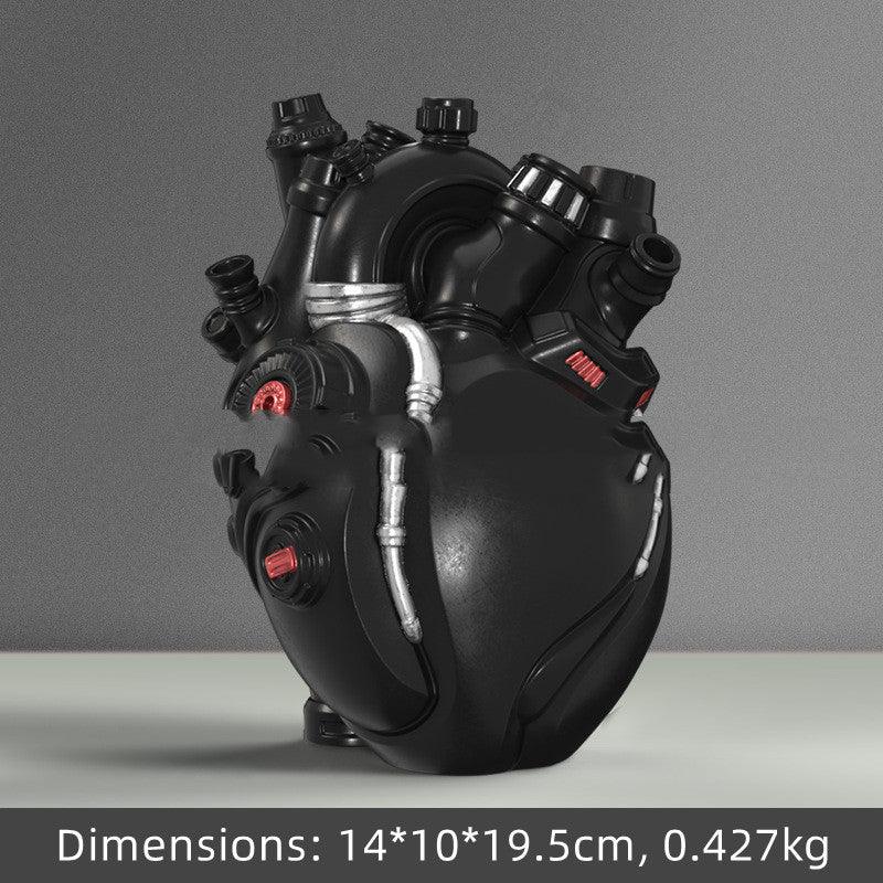 Cyber Punk Simulation Heart Vase Ornament Creative Technology Halloween Home Decor - Pacisia