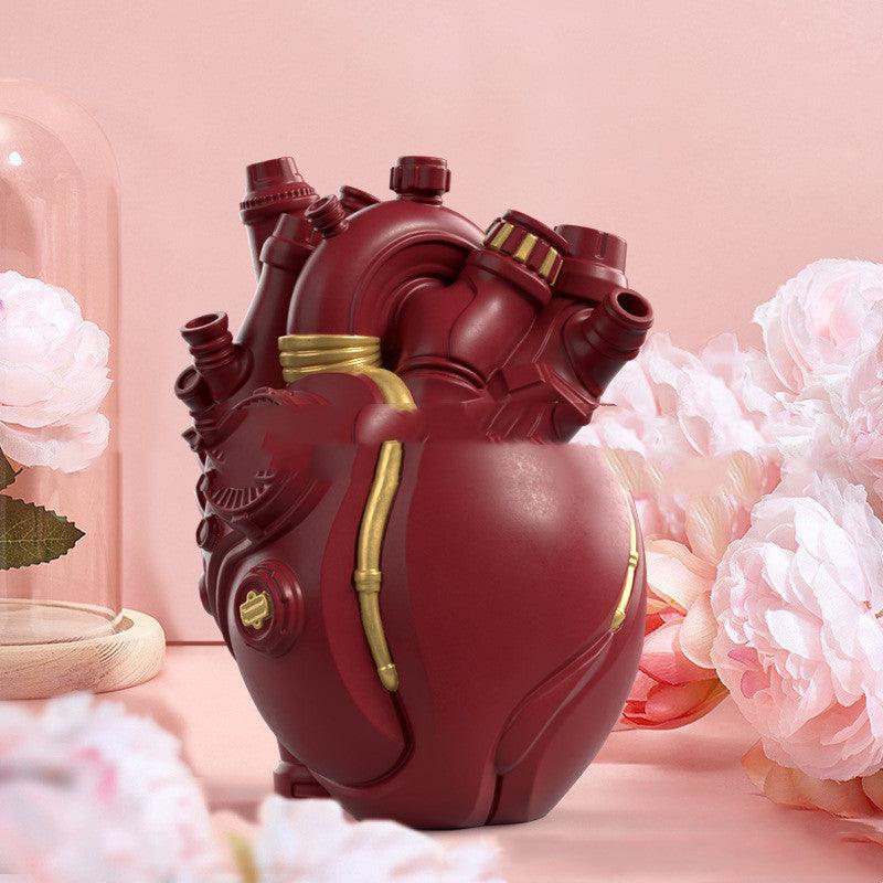 Cyber Punk Simulation Heart Vase Ornament Creative Technology Halloween Home Decor - Pacisia