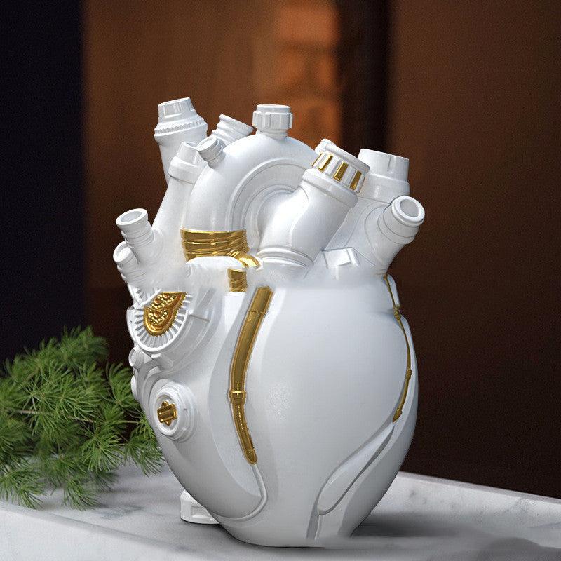 Cyber Punk Simulation Heart Vase Ornament Creative Technology Halloween Home Decor - Pacisia