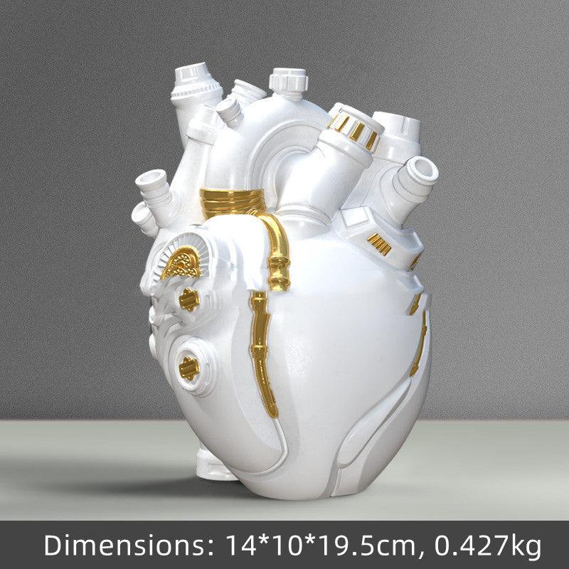 Cyber Punk Simulation Heart Vase Ornament Creative Technology Halloween Home Decor - Pacisia