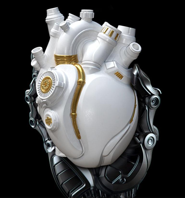 Cyber Punk Simulation Heart Vase Ornament Creative Technology Halloween Home Decor - Pacisia