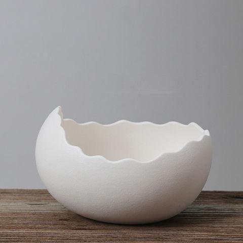Eggshell Living Room Ceramic Hydroponic Vase Pot Desktop Flower Small And Simple Indoor Green Dill - Pacisia