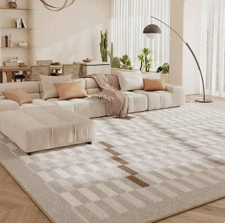 Living Room Carpet Checkerboard Bedroom Floor Cushion Sofa Coffee Table Blanket Dirt Resistant - Pacisia