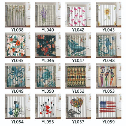 Decorative Shower Curtain For Sanitary Partition - Pacisia