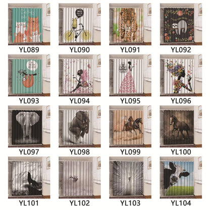 Decorative Shower Curtain For Sanitary Partition - Pacisia