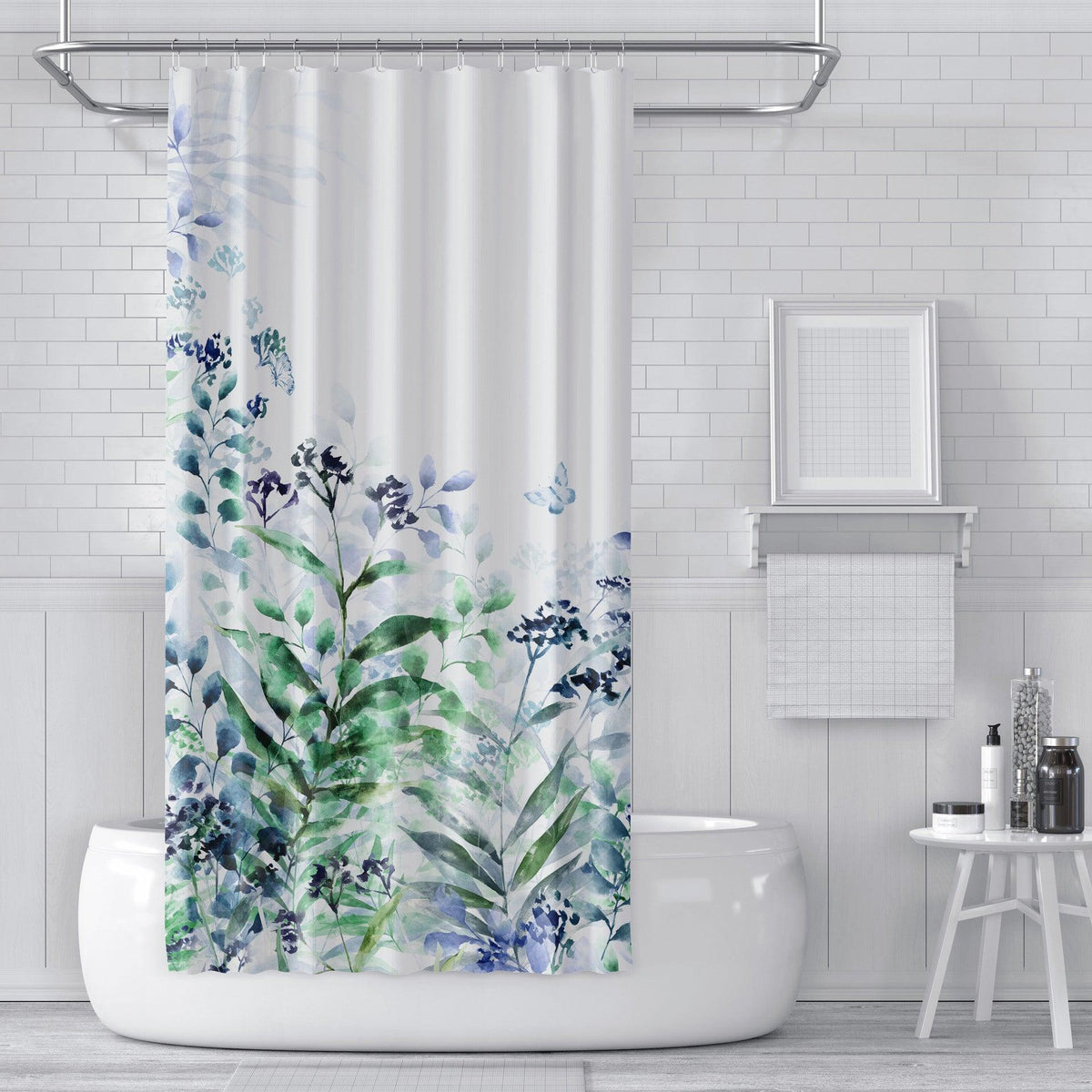 Digital Printing Shower Curtain Cloth Green Plants - Pacisia