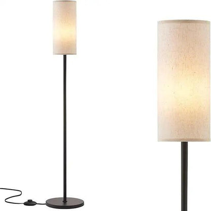 LED Floor Lamp With E27 Light Bulb Linen Lampshade For Decoration Bedroom Living Room Office Indoor Lighting Standing Light - Pacisia