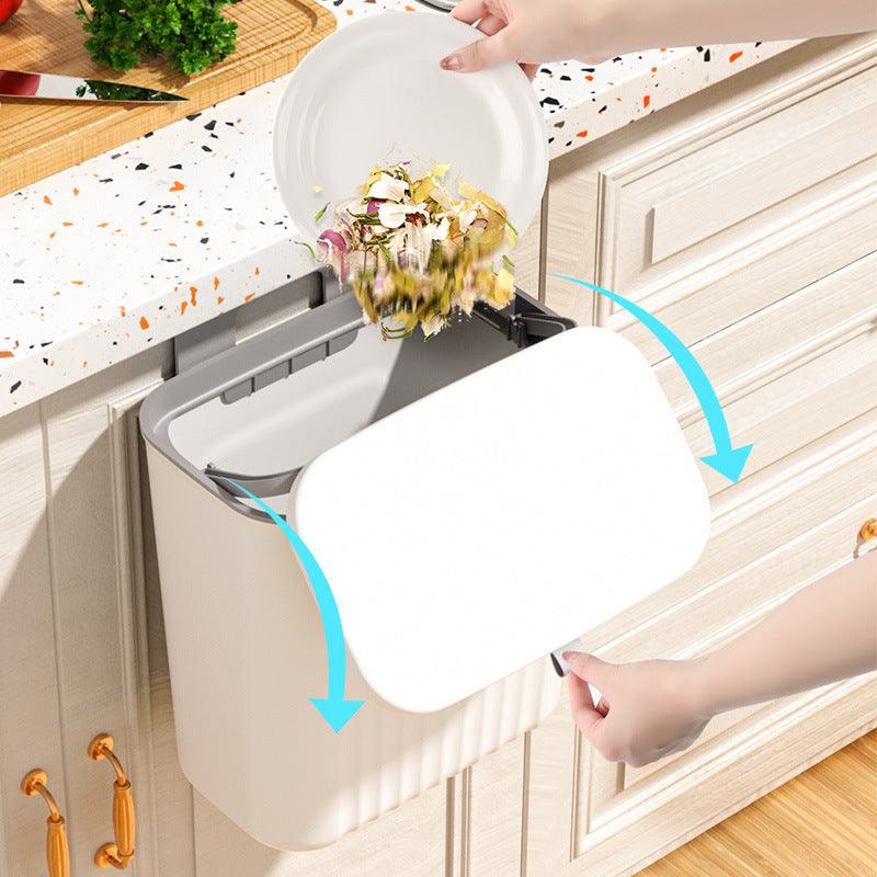Domestic Hanging Kitchen Waste Bin With Lid - Pacisia