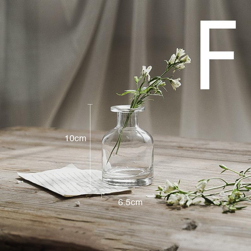Embossed Transparent Glass Vase Flower Arrangement Decoration - Pacisia