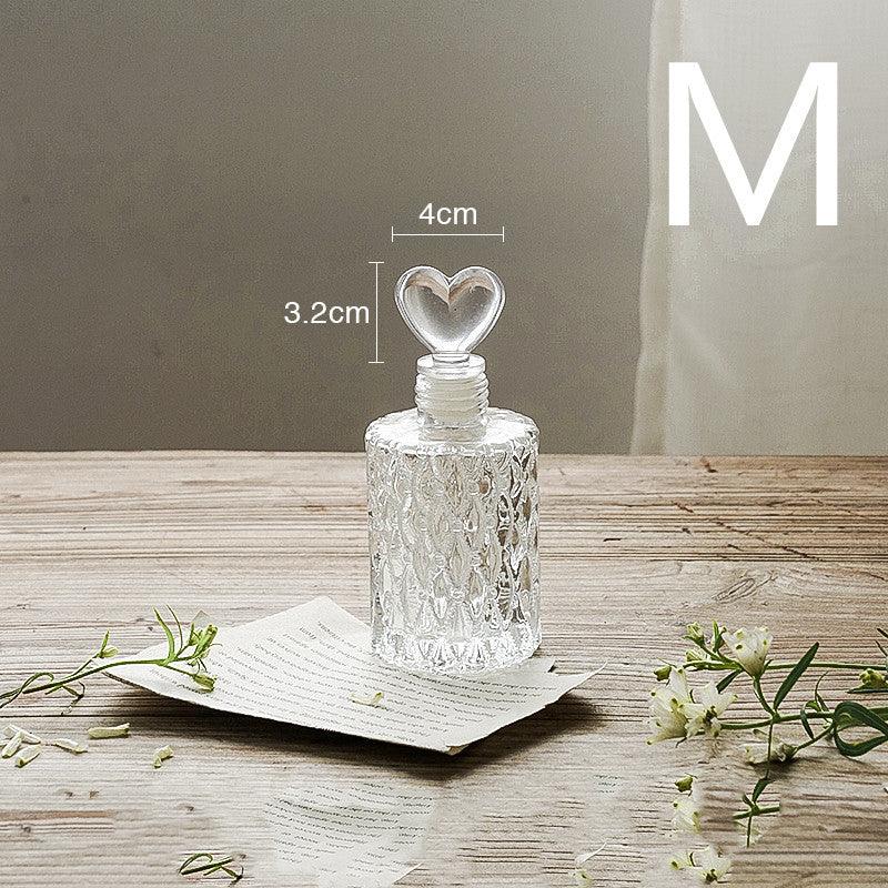 Embossed Transparent Glass Vase Flower Arrangement Decoration - Pacisia