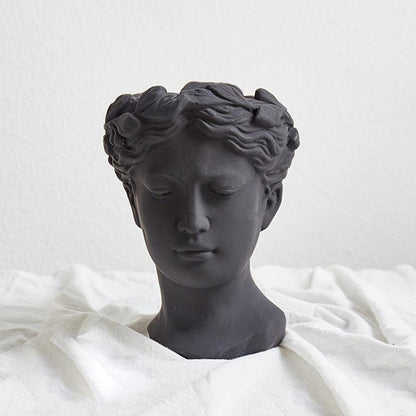 European Style Art Vase Cement Head Flower Pot - Pacisia