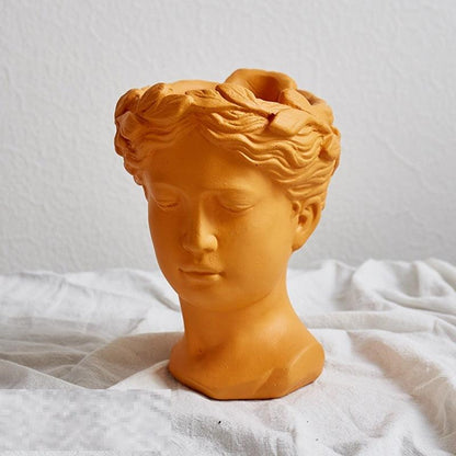 European Style Art Vase Cement Head Flower Pot - Pacisia