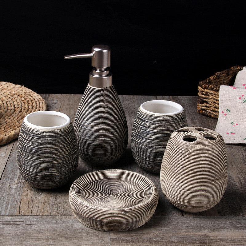 European Style Ceramic Bathroom Five-piece Set - Pacisia