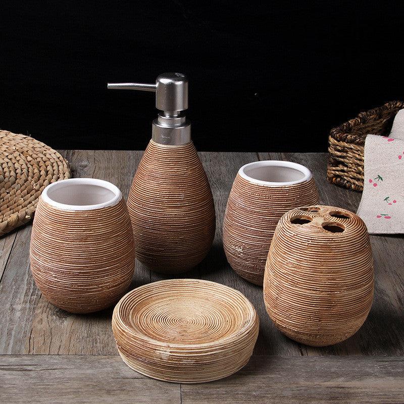 European Style Ceramic Bathroom Five-piece Set - Pacisia