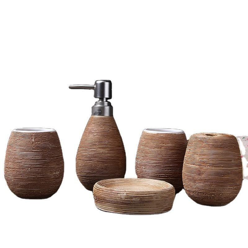 European Style Ceramic Bathroom Five-piece Set - Pacisia