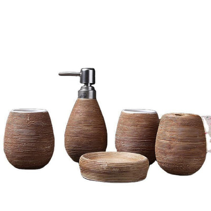 European Style Ceramic Bathroom Five-piece Set - Pacisia