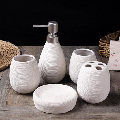 European Style Ceramic Bathroom Five-piece Set - Pacisia