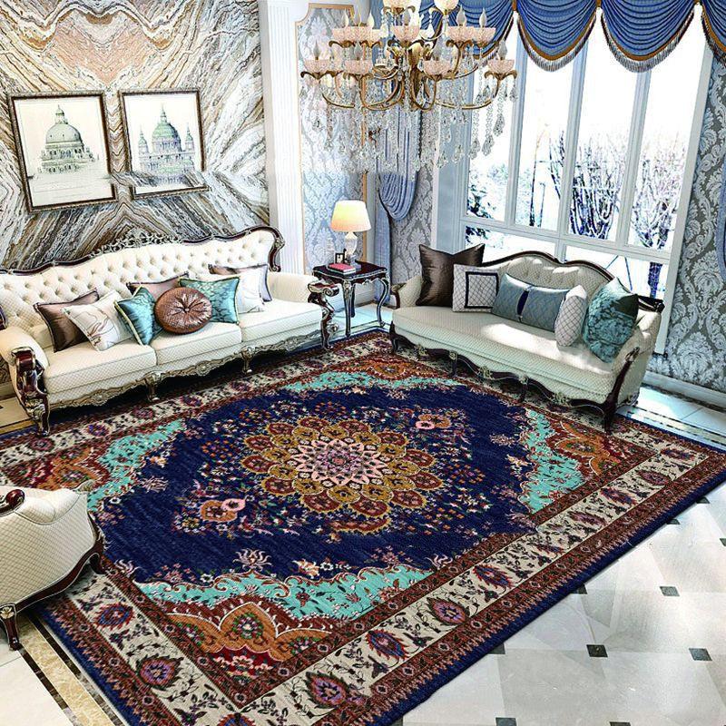 European Style Jihe Print Carpet Bedroom Living Room - Pacisia