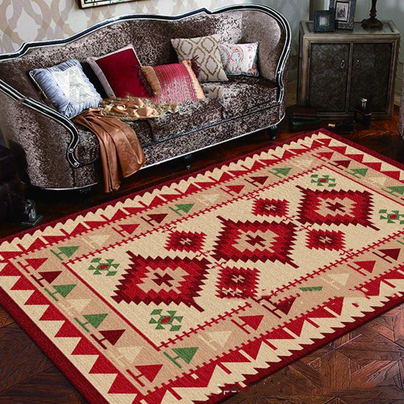 European Style Jihe Print Carpet Bedroom Living Room - Pacisia