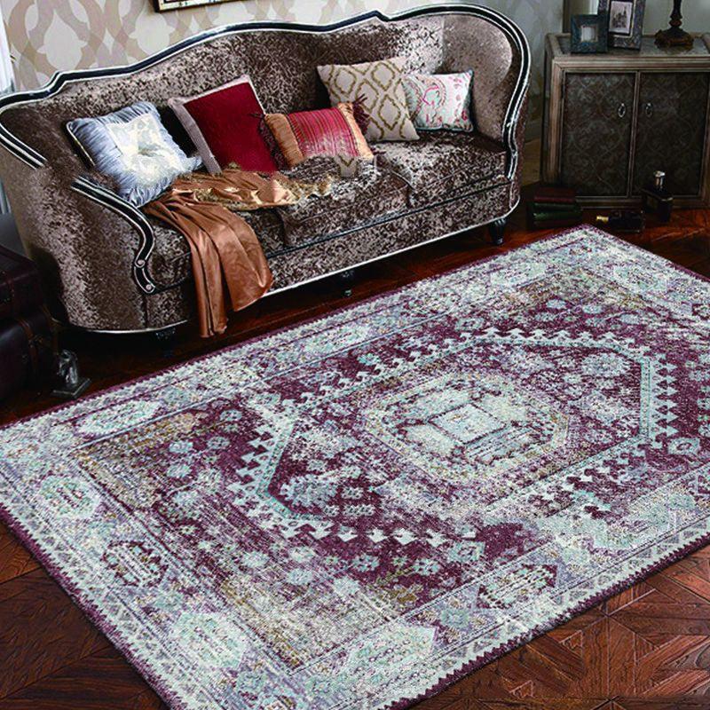 European Style Jihe Print Carpet Bedroom Living Room - Pacisia