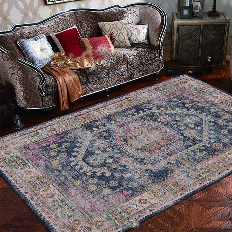 European Style Jihe Print Carpet Bedroom Living Room - Pacisia
