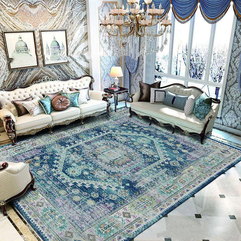 European Style Jihe Print Carpet Bedroom Living Room - Pacisia