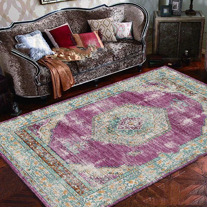 European Style Jihe Print Carpet Bedroom Living Room - Pacisia