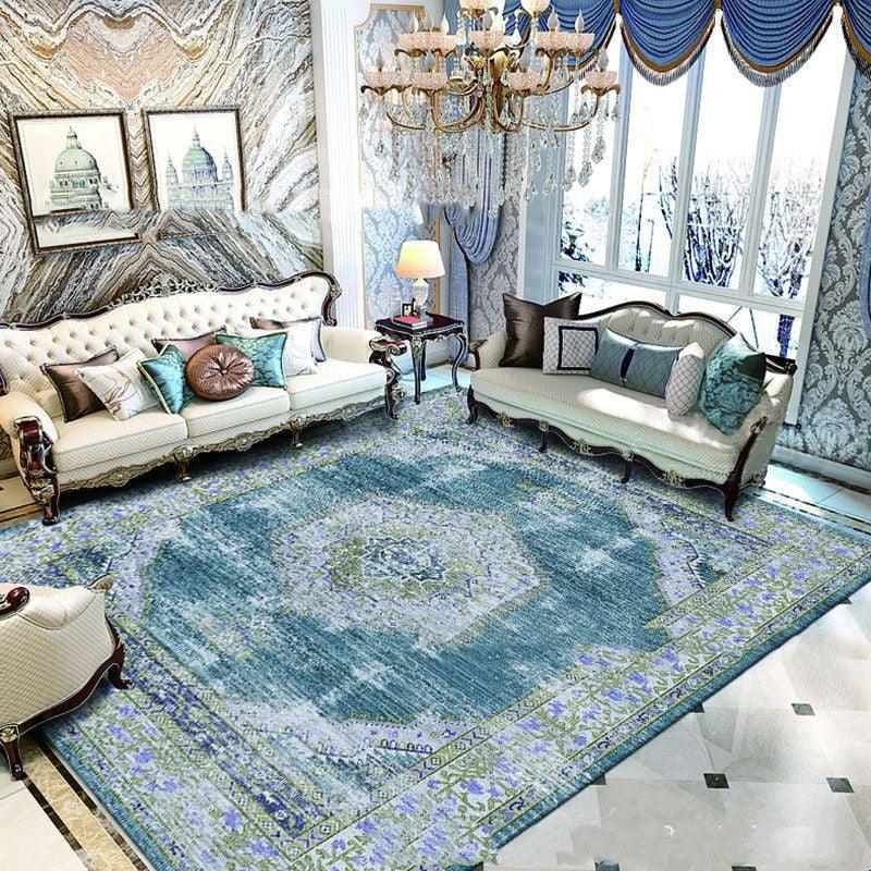 European Style Jihe Print Carpet Bedroom Living Room - Pacisia