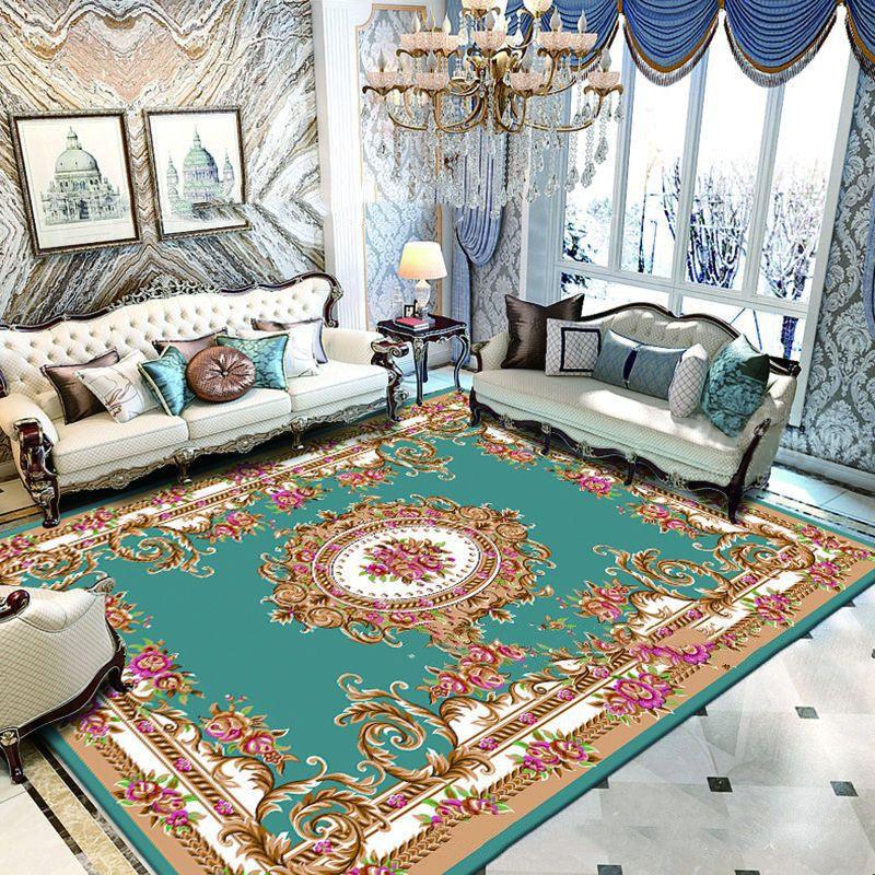 European Style Jihe Print Carpet Bedroom Living Room - Pacisia