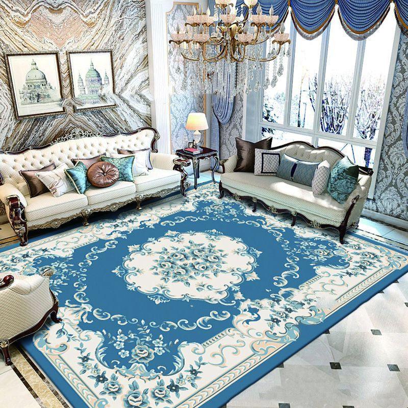 European Style Jihe Print Carpet Bedroom Living Room - Pacisia