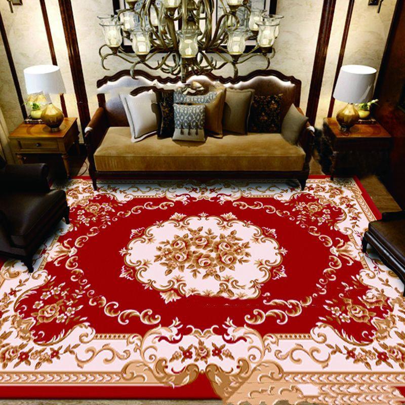 European Style Jihe Print Carpet Bedroom Living Room - Pacisia