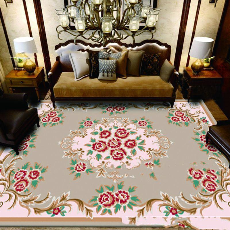 European Style Jihe Print Carpet Bedroom Living Room - Pacisia
