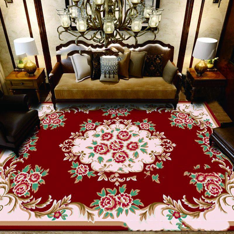 European Style Jihe Print Carpet Bedroom Living Room - Pacisia