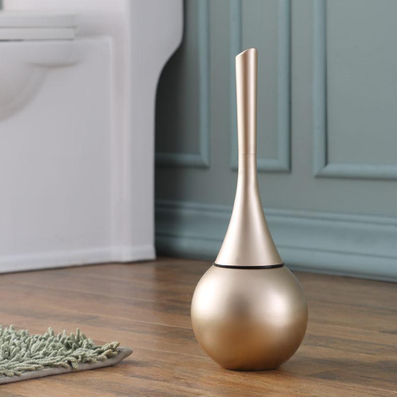 Creative European Bathroom Toilet Brush Bathroom Toilet Brush Rack Set Stainless Steel Cleaning Brush Toilet Cleaning Brush Brush - Pacisia