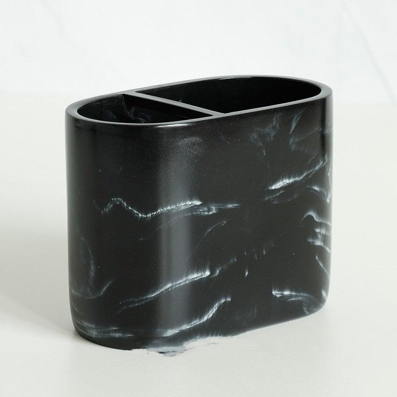 Five-piece Set Nordic Marble Texture Resin Bathroom Accessor - Pacisia