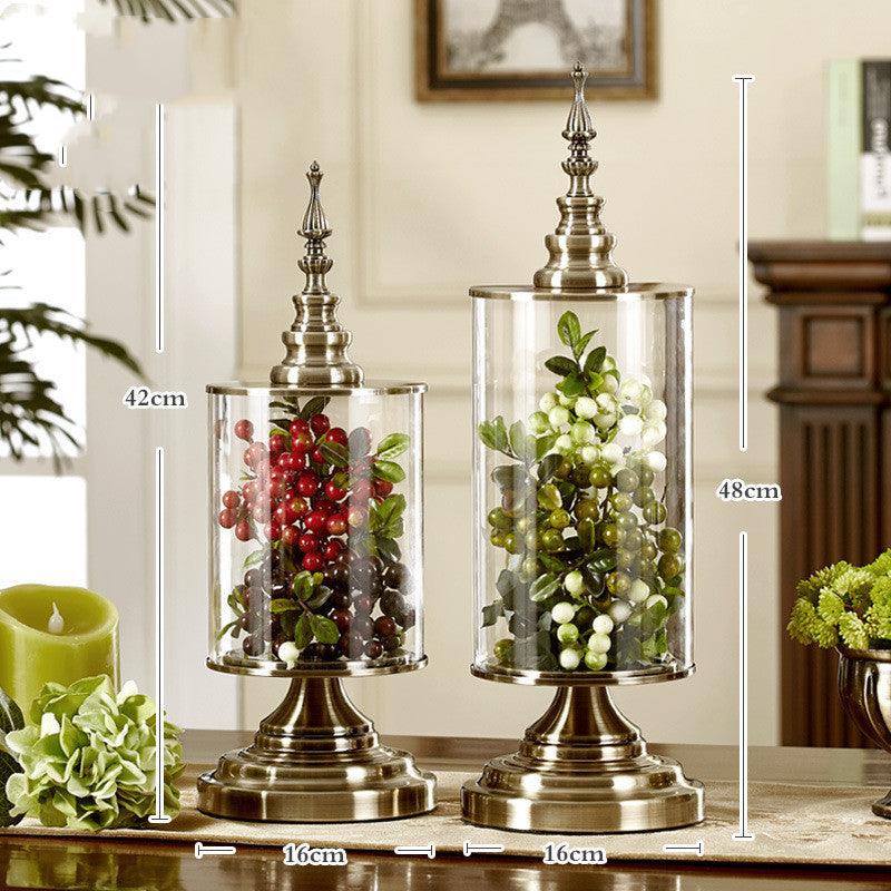 Flower Arrangement Vase Creative Transparent Storage Jar Luxury Decoration Ornaments - Pacisia