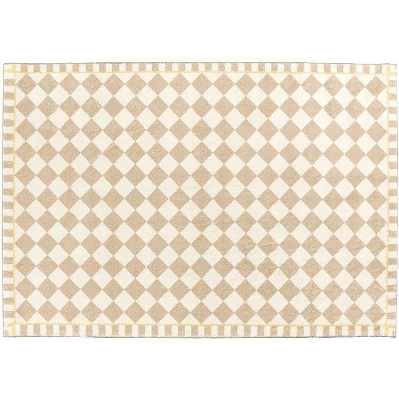 French Medieval Living Room Checkerboard Rug - Pacisia