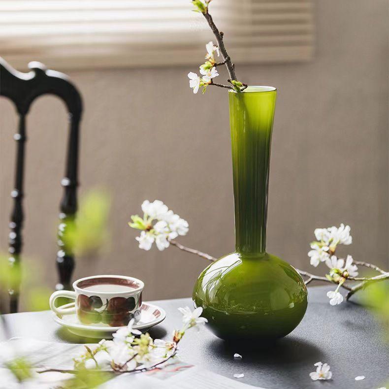 French Style Antique Glass Vase High Sense - Pacisia